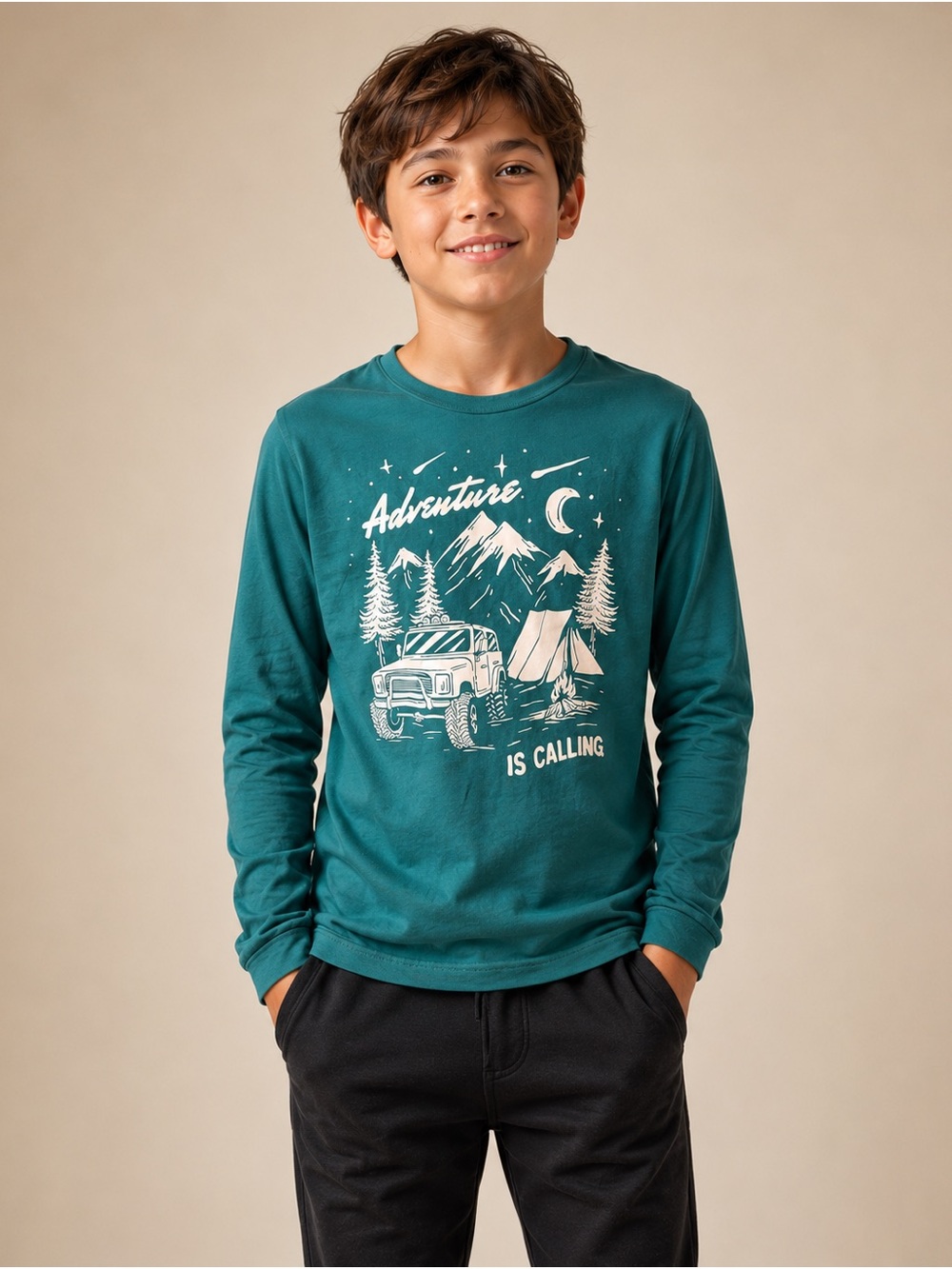 wonder nation Adventure Graphic Long-Sleeve Tee